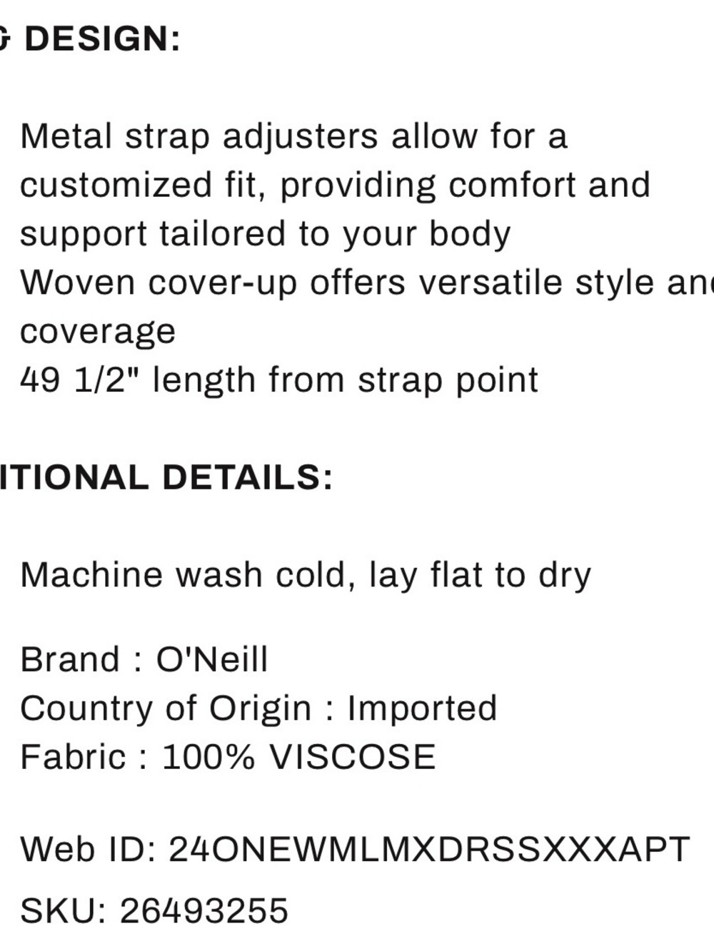 O'Neill
Mel
Maxi Dress BLACK extra small
NEW Dress or Cover-Up - Picture 8 of 8